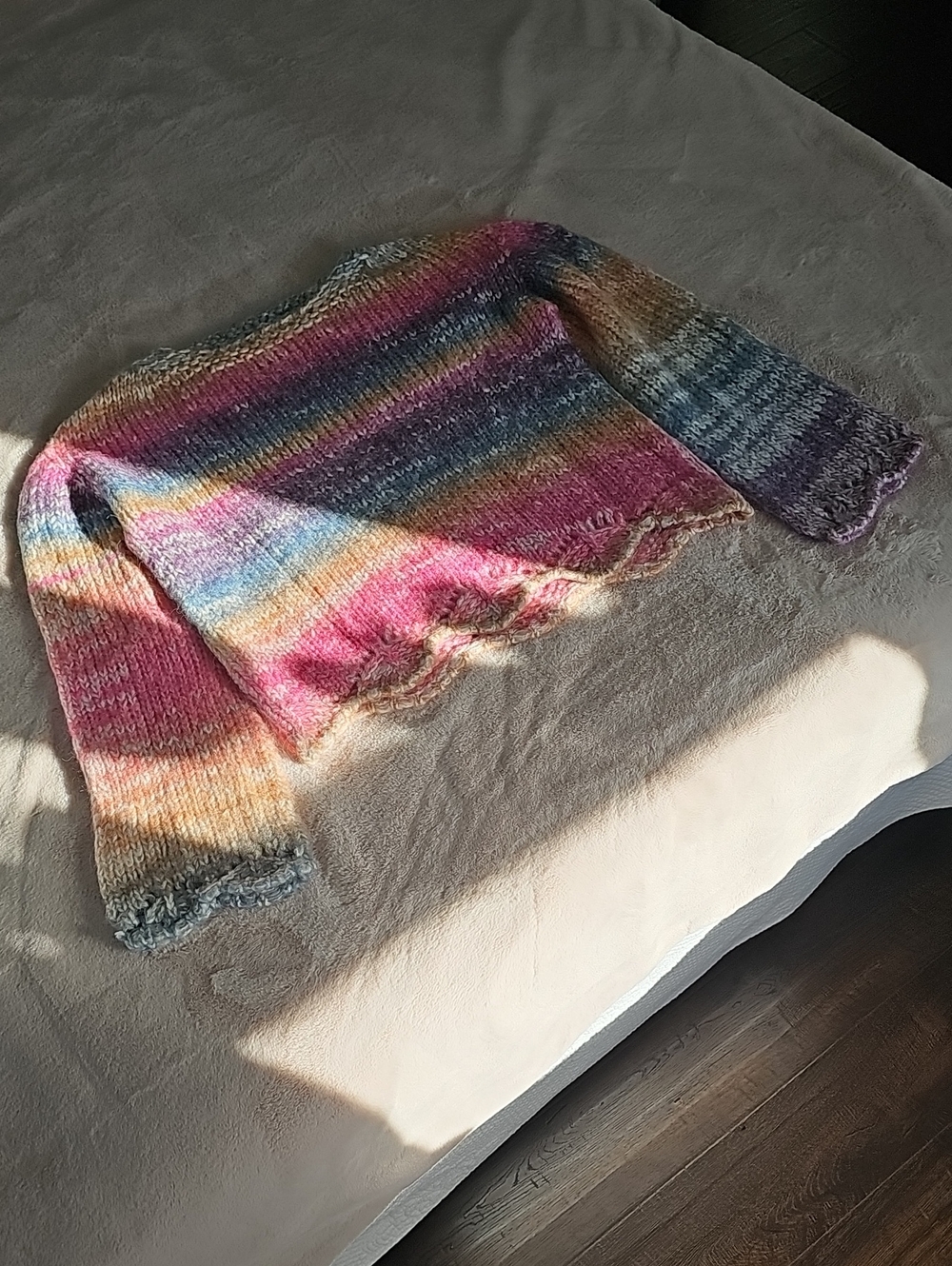 Striped Multi-Colored Knit Sweater - Picture 7 of 10